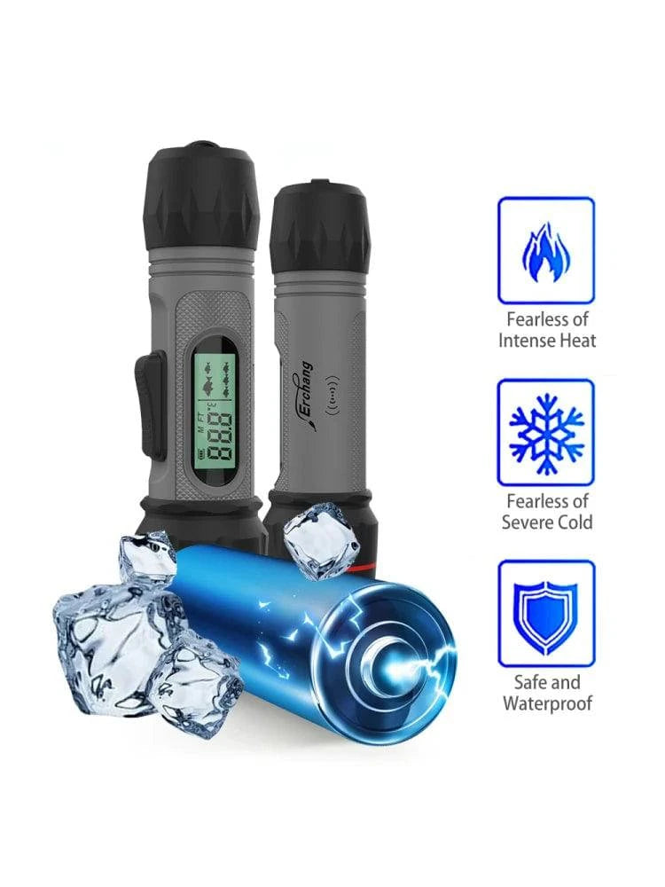 Fish Depth Finder Handheld Fish Finder Wireless Waterproof Sonar Fish Finder for Ice Fishing-WAYBIKER