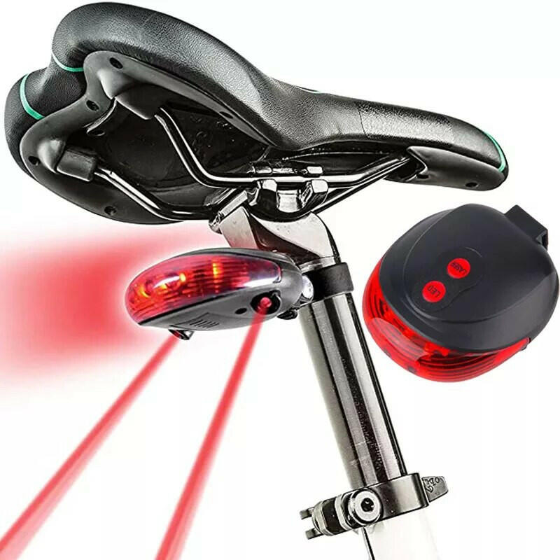 Laser Bicycle Tail Light LED Mountain Night Riding Laser Bike Rear Light MTB Flashing Bicycle Lamp Riding Warning Lights-WAYBIKER