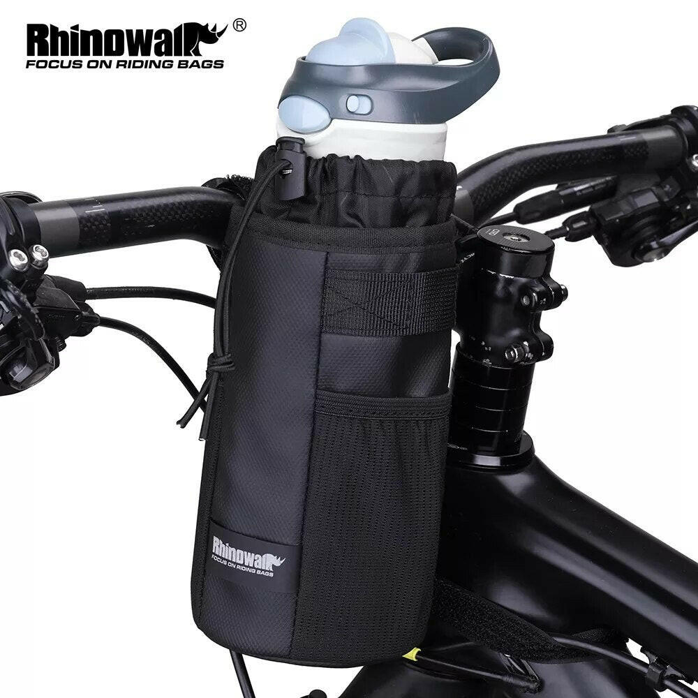Rhinowalk Bike Bottle Holder Cycling Water Bottle Carrier Pouch Insulated Kettle MTB Road Bicycle Handlebar Bag Accessories-WAYBIKER