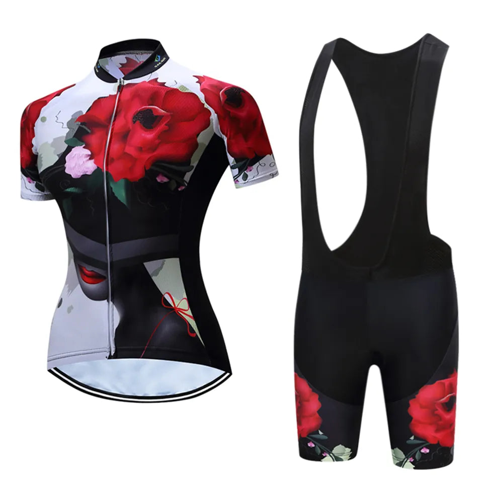 2023 Jersey Set Short Sleeve Cycling Clothes Riding Clothing Fashion Leisure Bike Wear Women MTB Women Breathable Quick-Dry-WAYBIKER