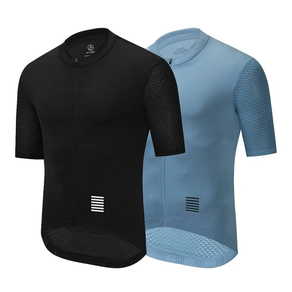 YKYWBIKE Men Cycling Jersey Short Sleeve Reflective Summer MTB Maillot Shirt Downhill Jersey Pro Team Mountain Bicycle Clothing-WAYBIKER