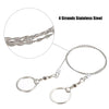 1pcs High Quality Stainless Wire Saw Emergency Travel Kit Camp Hike Scroll Outdoor Survive Silver Tool Hunt Flint Cut Equipment-WAYBIKER