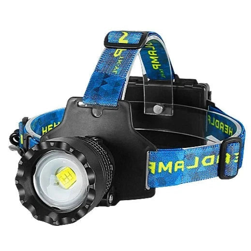 Super Powerful Headlamp 4core 30W LEDs Rechargeable Head Lamp 3mode Waterproof Head Flashlight Lantern 1500M Zoomable Headlight-WAYBIKER