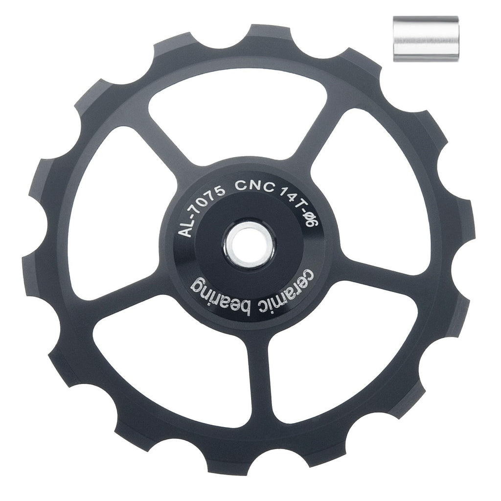 SENSAH MTB Bicycle Rear Derailleur Jockey Wheel Ceramic Bearing Pulley AL7075 CNC Road Bike Guide Roller Idler 11/12/13/14/15T-WAYBIKER