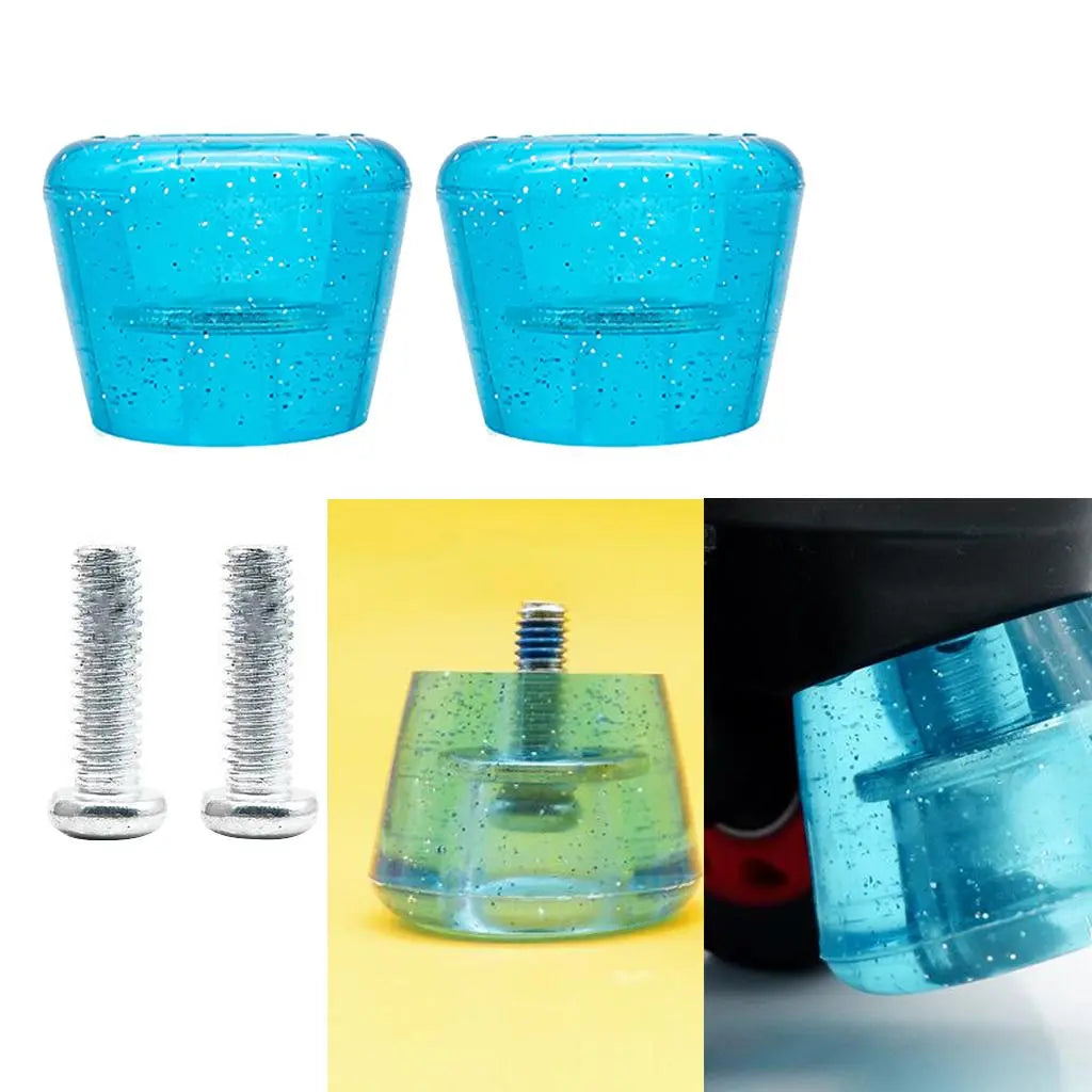 Pack of 2 Roller Skates Brake Inline Skates Roller Brake Blocks Anti-Slip Safety Toe Stoppers Skating Practice-WAYBIKER