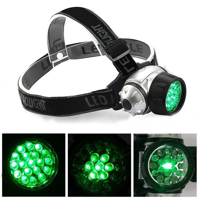 19 LED High Intensity Green Head Light Hydroponics Horticulture Grow Room Headlamp-WAYBIKER