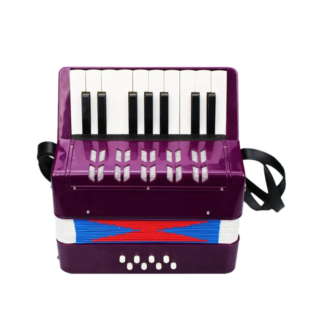 Kids Children Accordion 17-Key 8 Bass Mini Small Accordion Educational Musical Instrument for Beginner Birthday Gift-WAYBIKER