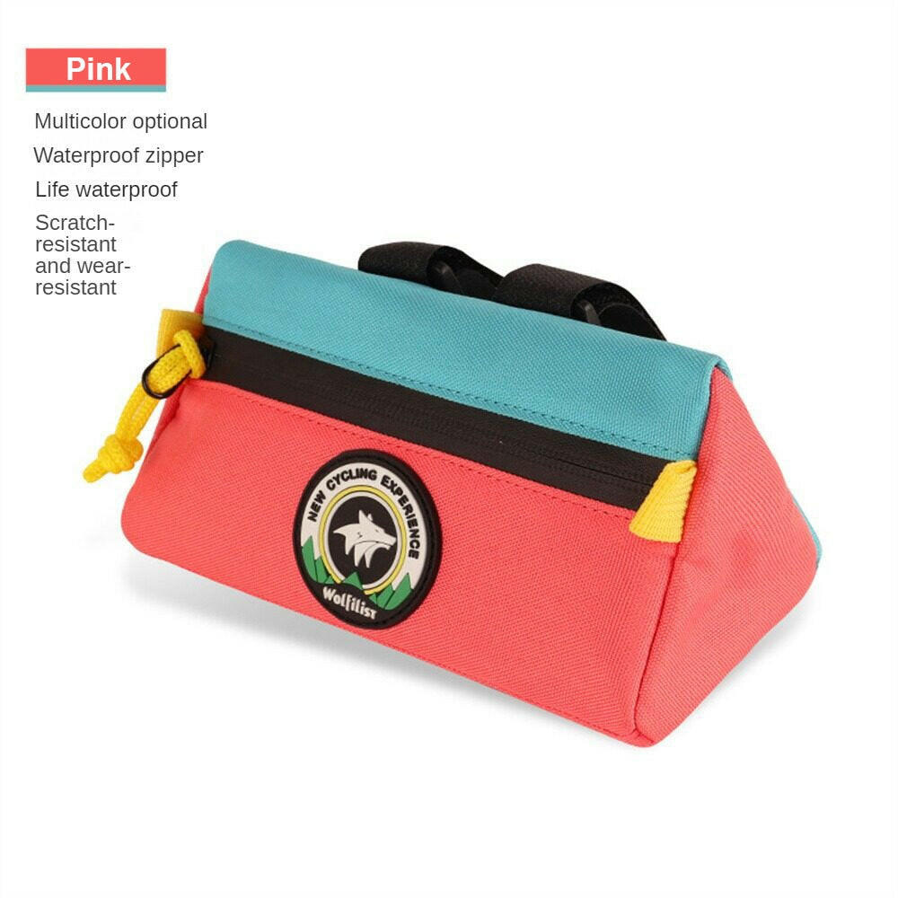 Wolfilist Saddle Frame Bag Waterproof Triangle Head Bag Children's Balance Car Bag Mountain Road BikeTools Storage Bag Bike Bag-WAYBIKER