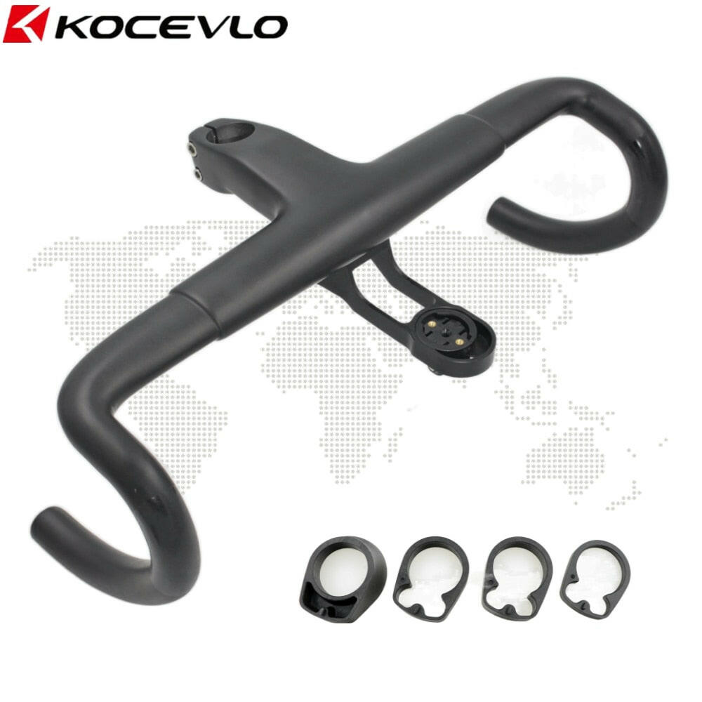 Aero Integrated Road Bicycle Handlebars T800 UD Carbon 380/400/420/440mm x 80/90/100/110/120mm-WAYBIKER