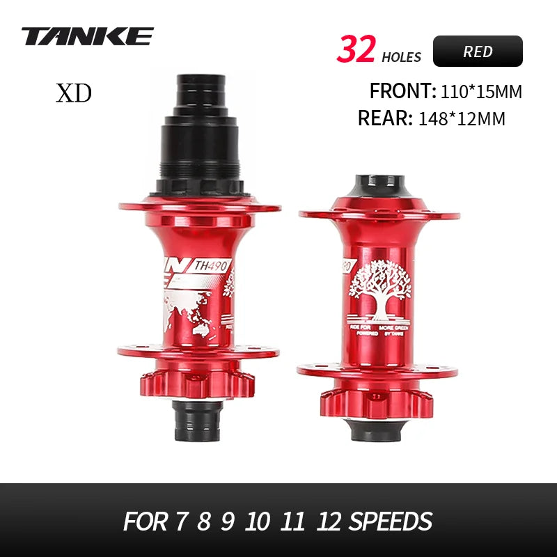 TANKE-Boost 12x148,15x110,Aluminum Bicycle Hub,32 Holes 120 Clicks 4Bearing MTB Mountain Bike Disc Brake Hub HG MS XD 8-12 Speed