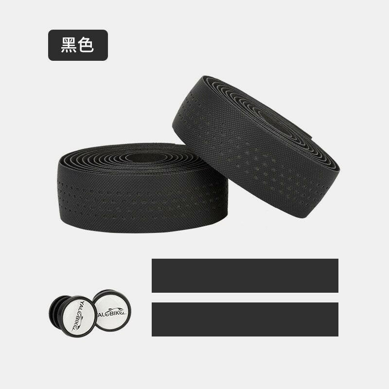 Soft Road Bike Bicycle Handlebar Cork EVA PU Bar Tape Professional Cycling Damping Anti-Vibration Wrap With 2 Bar Plug-WAYBIKER