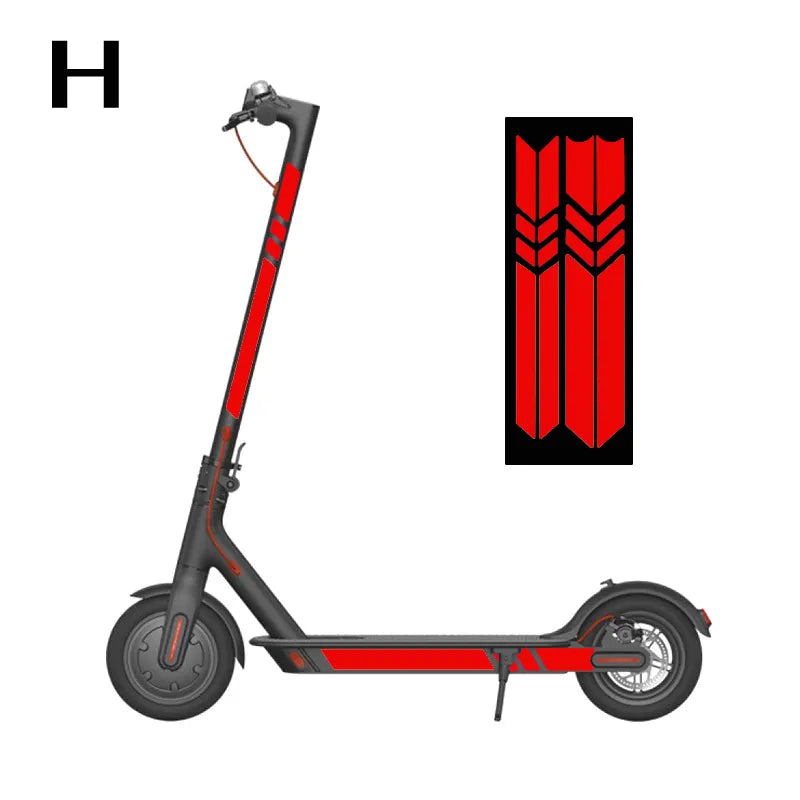 Scooter Sticker Reflective PVC Scooter Decal Waterproof Night Riding Warning Strip for Xiaomi Mijia M365-WAYBIKER