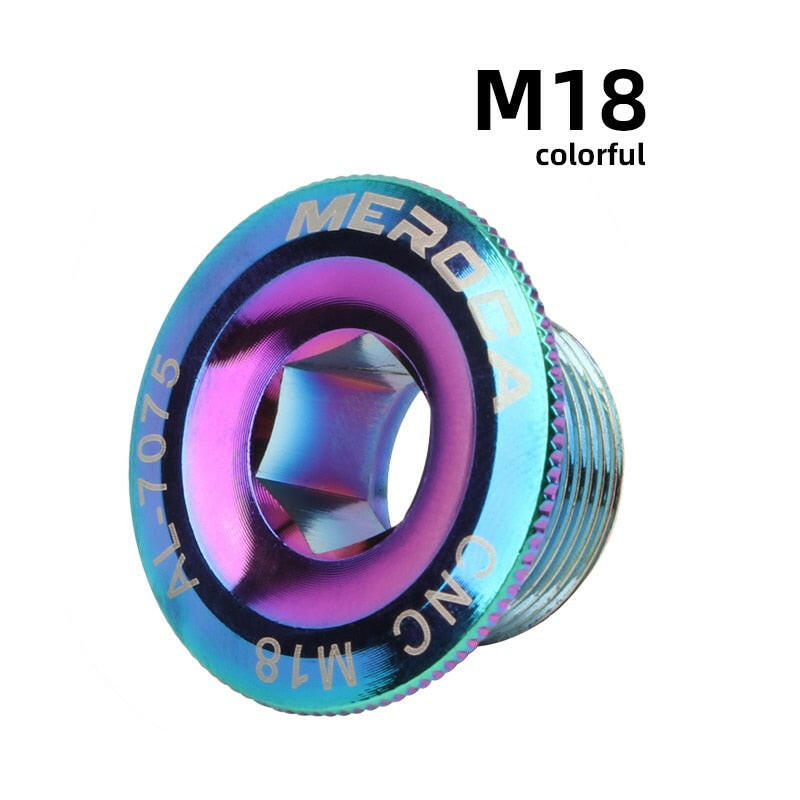 MEROCA MTB Hollowtech Crank Bolt  M18 M19 M20 Mountain Bike Crank Cover Crank Arm Bolt For IXF-WAYBIKER