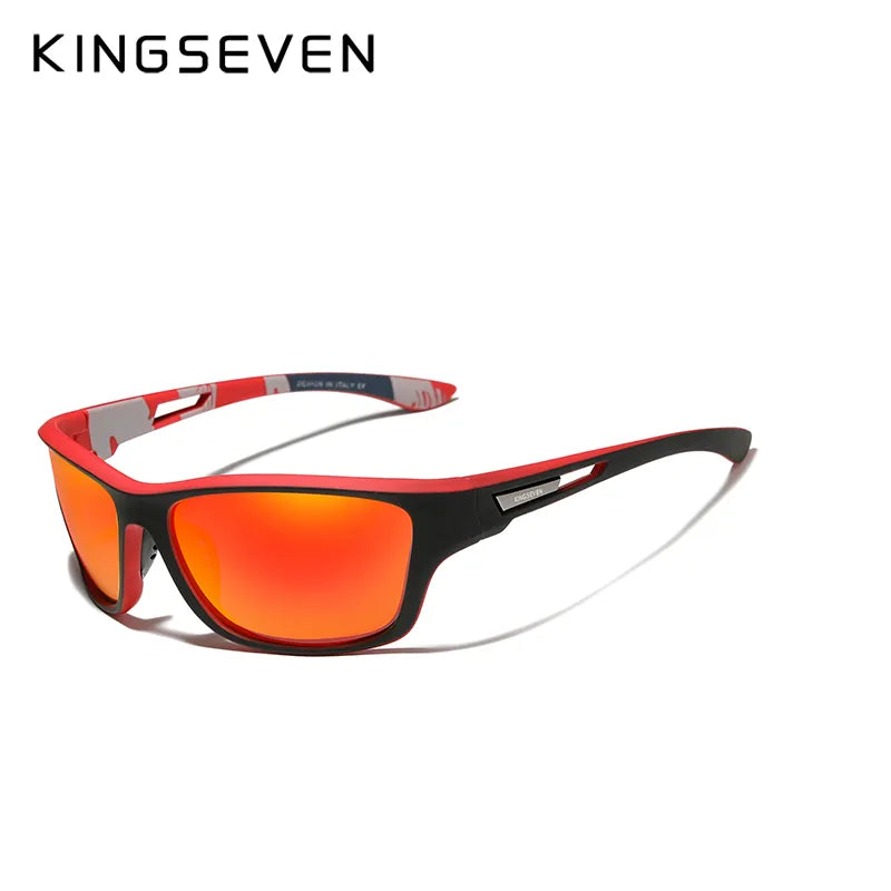 KINGSEVEN Polarized Cycling Sunglasses Men Fashion New Sports Style Square Sun Glasses Male Outdoor Travel UV Goggles-WAYBIKER