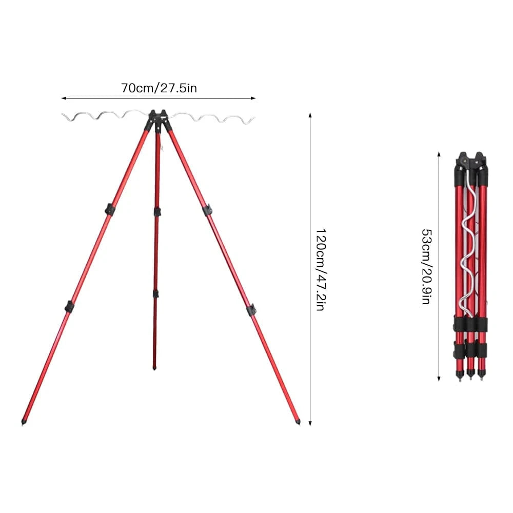 Fishing Rods Tripod Stand Telescopic Aluminum Alloy Fishing Rod Holder for Telescopic Fishing Rods and Hand-Held Rods-WAYBIKER