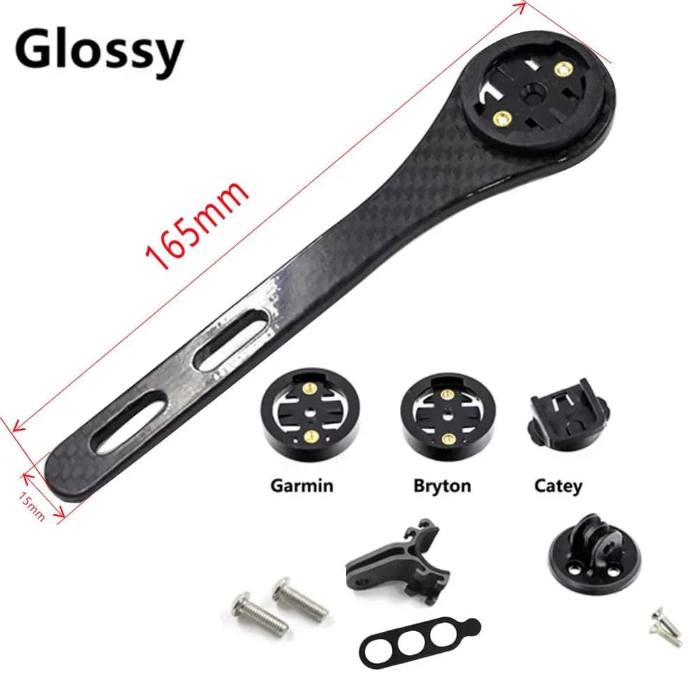 NEW Carbon Fiber Bicycle Road Bike Cycling MTB Computer Stopwatch Speedometer Mount Holder For Garmin Cateye Bryton  Gopro-WAYBIKER