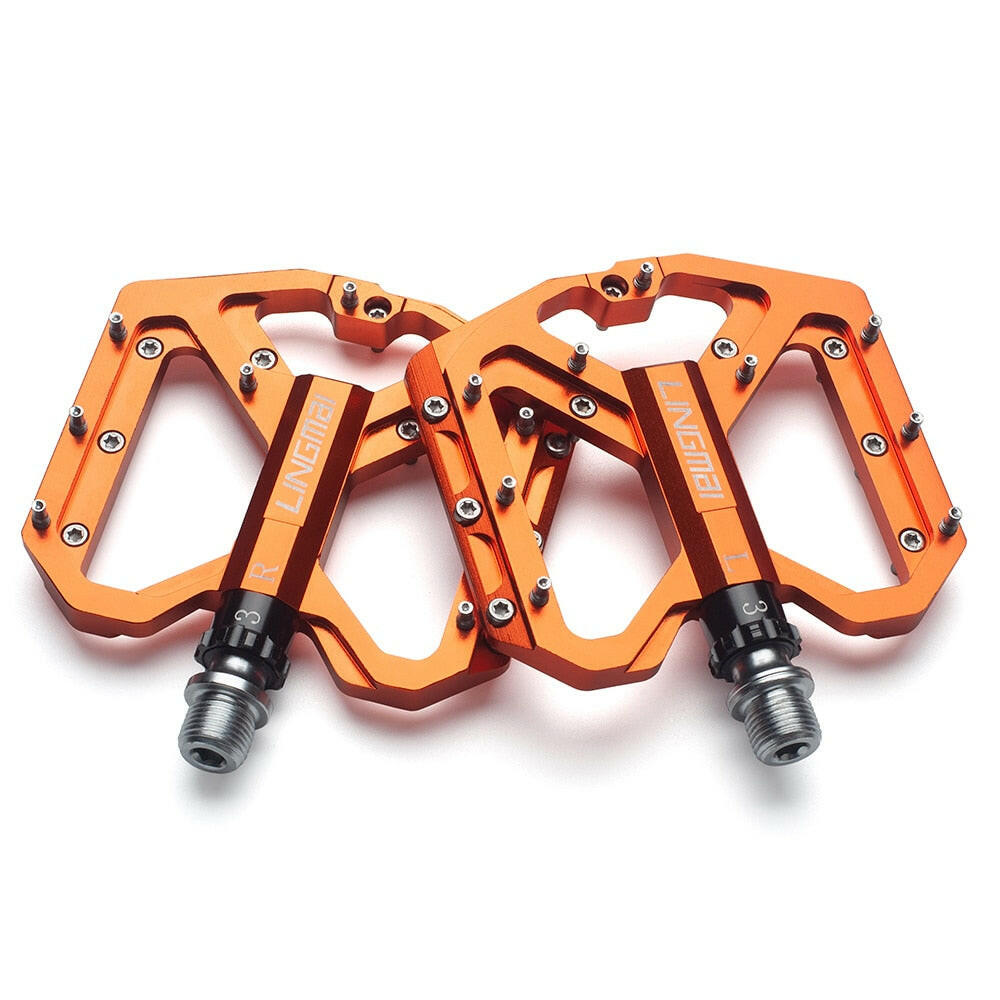 LINGMAI Ultralight Bicycle Pedal 3 Bearings Alloy Anti-slip Cycling Pedals BMX MTB Road Bike Sealed Bearing Bike Pedal-WAYBIKER