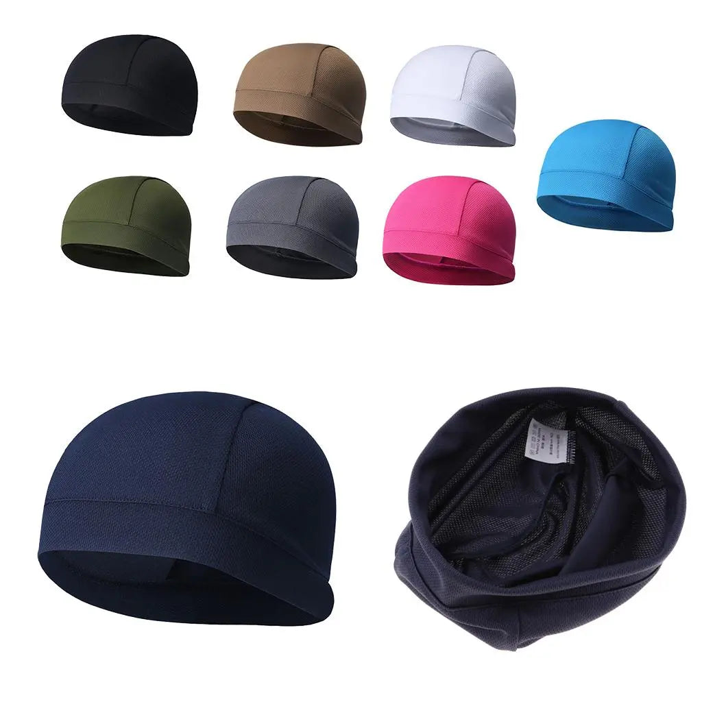 Skull   Motorcycle Inner   Running Sports Quick-Dry Hat-WAYBIKER