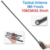 ABBREE Foldable CS Tactical Antenna SMA Female 144/430Mhz for Baofeng UV 5R UV82 UV 13 PRO BF 888S Quansheng UV K5 Radio-WAYBIKER