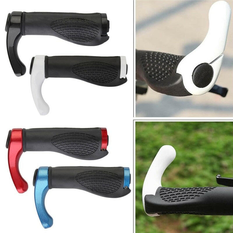 Bike Handlebar Grips Comfortable Rubber Handle gloves Aluminum Lock-on Bicycle Handle Bar End Grips Mountain Scooter MTB Road-WAYBIKER