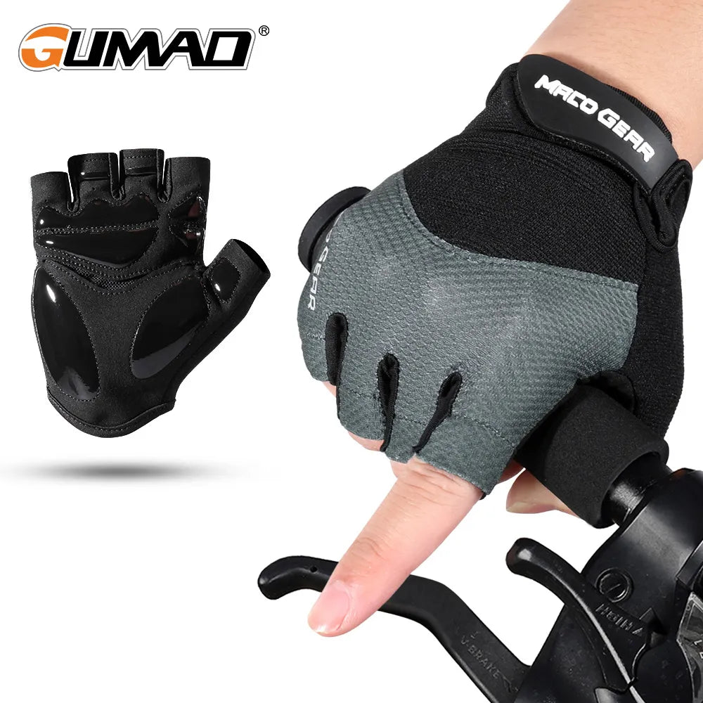 Cycling Half Finger Gloves Sports MTB Road Bike Running Anti-shock Anti-Slip Fitness Gym Riding Bicycle Glove Summer Men Women-WAYBIKER