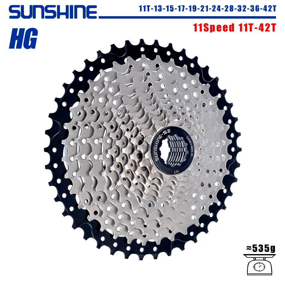 SUNSHINE Bicycle Cassette 8/9/10/11/12Speed Freewheel 32/36T/40T/42T/46T/50T/52T Sprocket HG Structure Flywheel For SHIMANO/SRAM-WAYBIKER