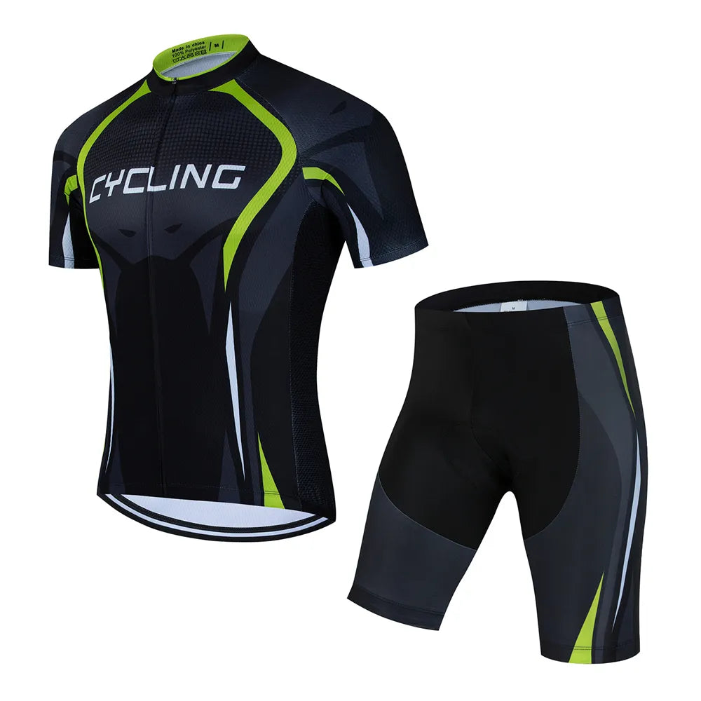 2023 Summer Cycling Sets Road Bike Shirt Breathable Sports Bicycle Clothing MTB Riding Uniform Men Short Sleeve Jersey