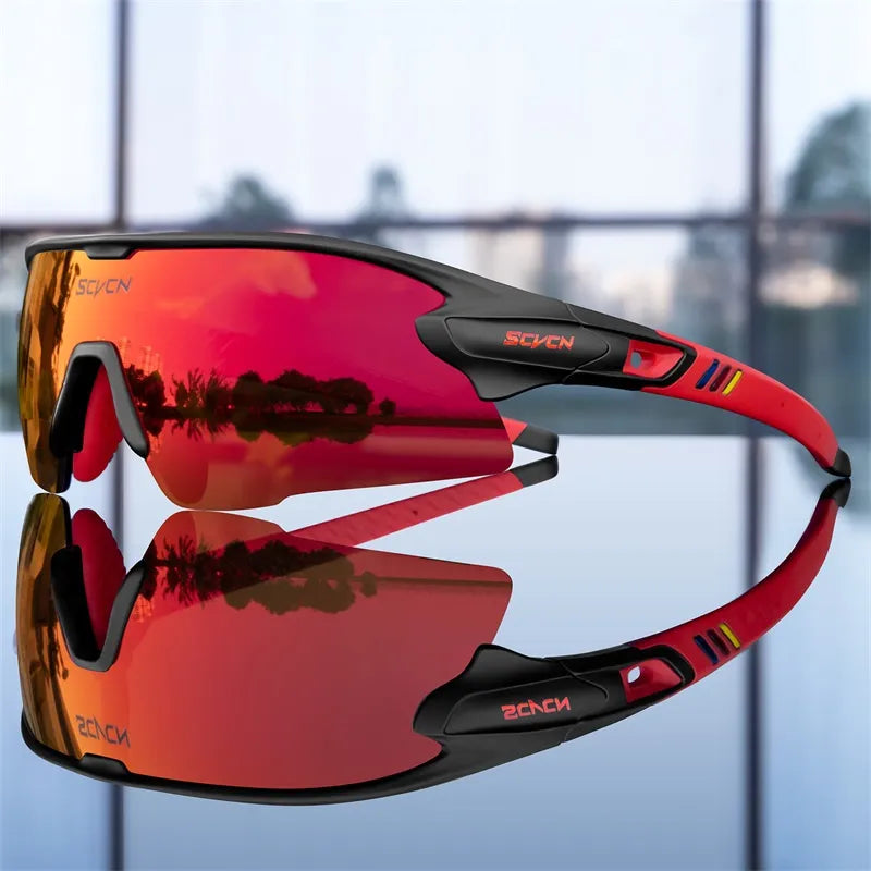 SCVCN Mountain Bicycle Glasses Sport Men Sunglasses Cycling Goggles Outdoor MTB Road Running Sunglasses UV400 Protection Eyewear-WAYBIKER