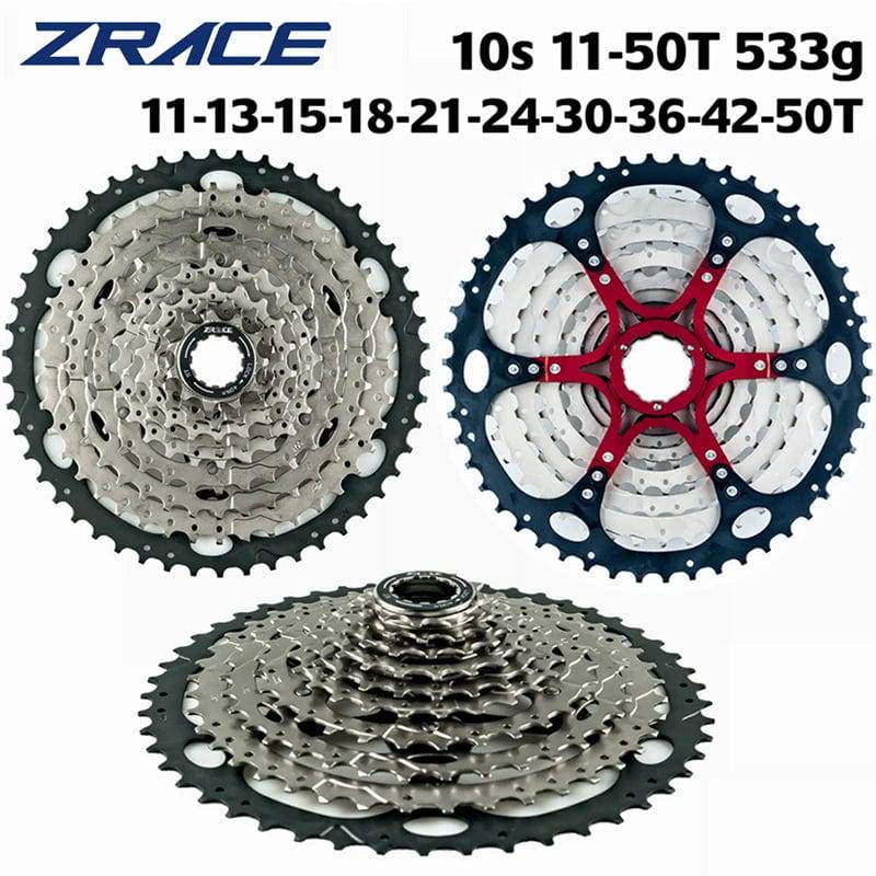 ZRACE Bicycle Cassette 10 Speed MTB bike freewheel 11-42T / 11-46T / 11-50T Aluminum alloy bracket, 10s Cassette-WAYBIKER