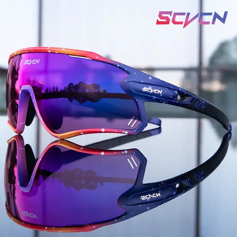 SCVCN Sports Sunglasses Cycling Glasses Mountain Bike Goggles Men Baseball Eyewear Bicycle Glasses for Outdoor Sports