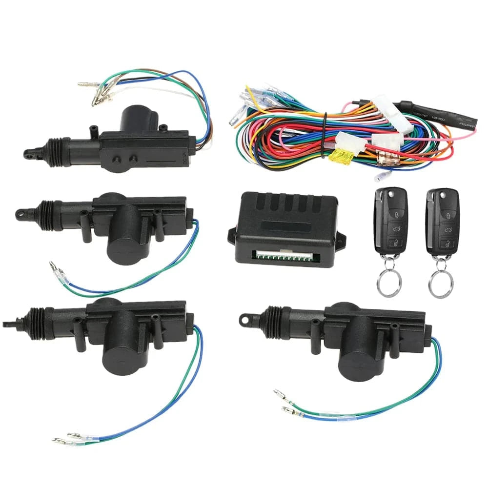 Universal Car Door Lock Keyless Entry System Remote Central Control Locking Kit with Trunk Release Button-WAYBIKER
