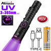 15W UV 365nm High power Blacklight USB Flashlight Invisible Ink Marker Cat Dog Urine Tinea Ore Money Scorpion Fluorescence Light-WAYBIKER