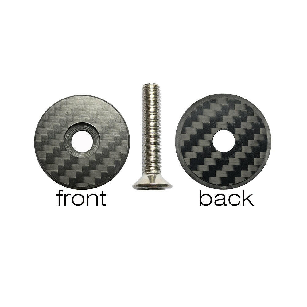 BALUGOE Bicycle Headset carbon top Cap Carbon Fiber Bike Stem 28.6mm 1 1/8" Steerer Fork Tube Headset Cap Cover-WAYBIKER