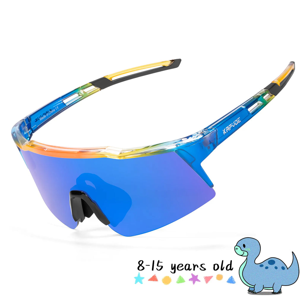 Kapvoe UV400 Kids Cycling Sunglasses Boys Girls Outdoor Bike Eyewear Child Camping Goggles  MTB Fishing Sport Bicycle Glasses-WAYBIKER