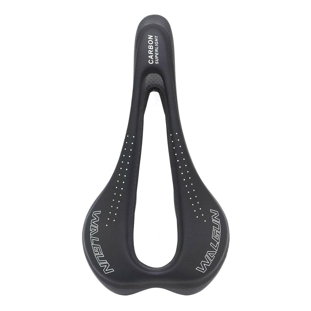 Ultralight Bicycle Saddle MTB Road Cycling Full Carbon Fiber Leather Saddle Adult Men Women Open Bike Selle Racing Saddle Parts-WAYBIKER