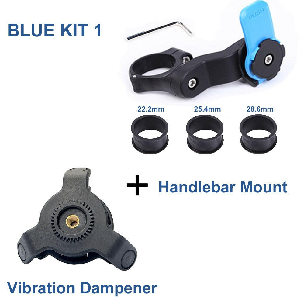 Bicycle Stem Motorcycle Phone Holder Handlebar Mount Universal Adaptors V2 VIBRATION DAMPENER 1 Ball Belt Clip Armband Self Lock-WAYBIKER