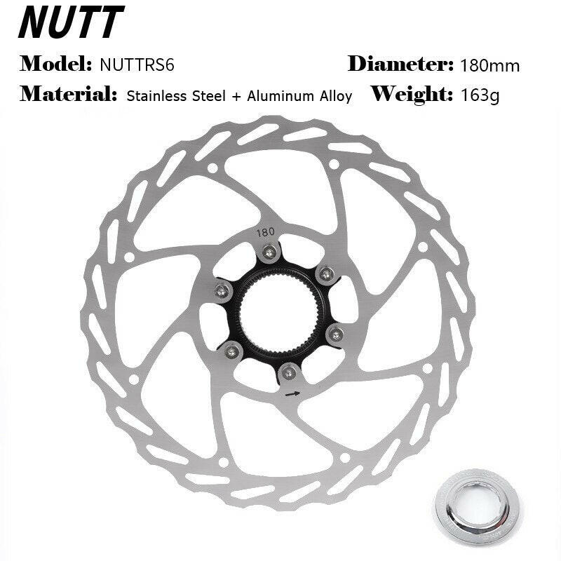 NUTT 140mm 160mm 180mm Center Lock Disc Mountain Road Bike Disc Brake Center Lock Brake Pads MTB Brake Disc Cycling Accessories-WAYBIKER