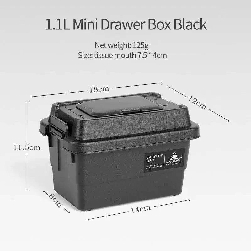 Outdoor Desktop Multifunctional Paper Drawer Storage Box Tissue Box Miscellaneous Bin Storage Box Camping Seasoning Bottle-WAYBIKER
