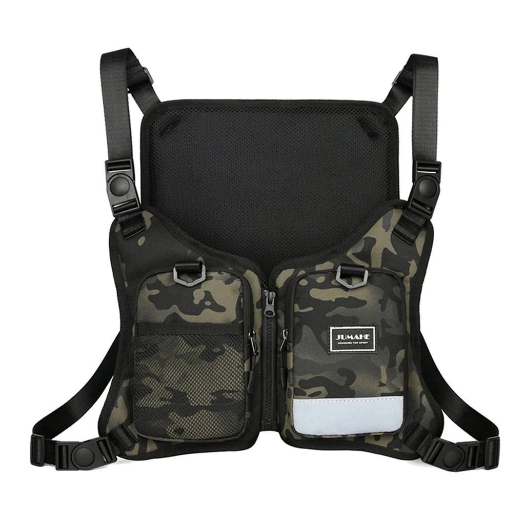 Fly Fishing Vest Lightweight Breathable Outdoor Fishing Vest Jacket Chest Pack Fishing Accessories For Fishing Outdoor Hiking-WAYBIKER
