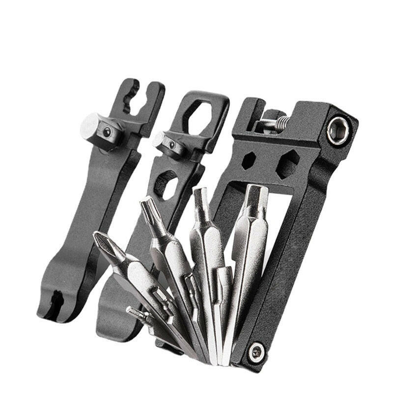ESLNF Mountain Bicycle Tools Sets Bike Folding Design Repair Tools Kit Hex Spoke Wrench Mountain Cycle Screwdriver Tool 16 In 1-WAYBIKER