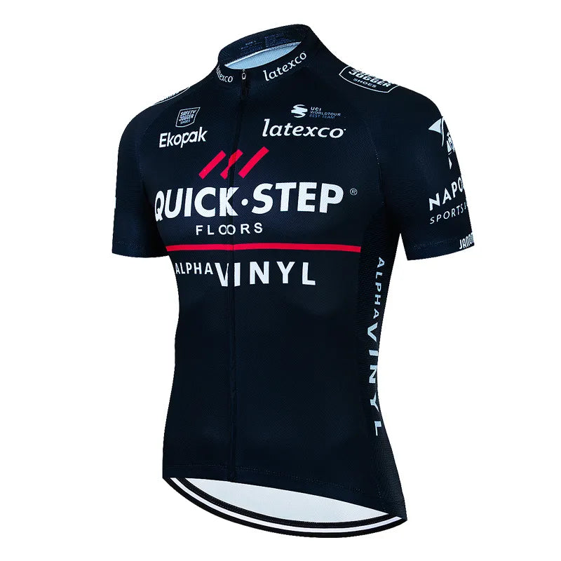 QUICK STEP Bike Cycling Jersey 2023 Summer Racing Sport MTB Bicycle Shirt Ropa Ciclismo Man Outdoor Bike Short Sleeve Clothing-WAYBIKER