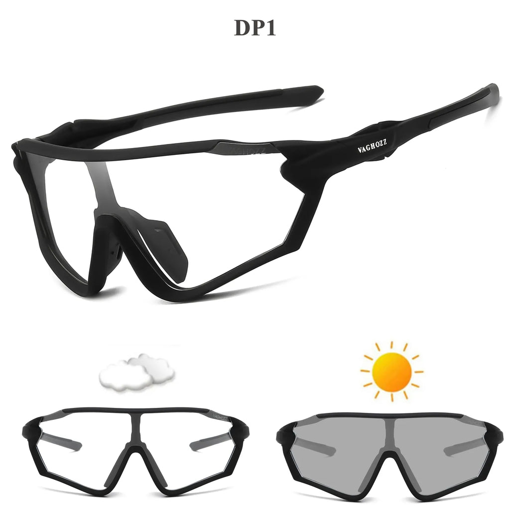 VAGHOZZ Brand New Style Cycling Glasses Outdoor Sunglasses Men Women Sport Eyewear UV400 MTB Bike Bicycle Photochromic Goggles-WAYBIKER