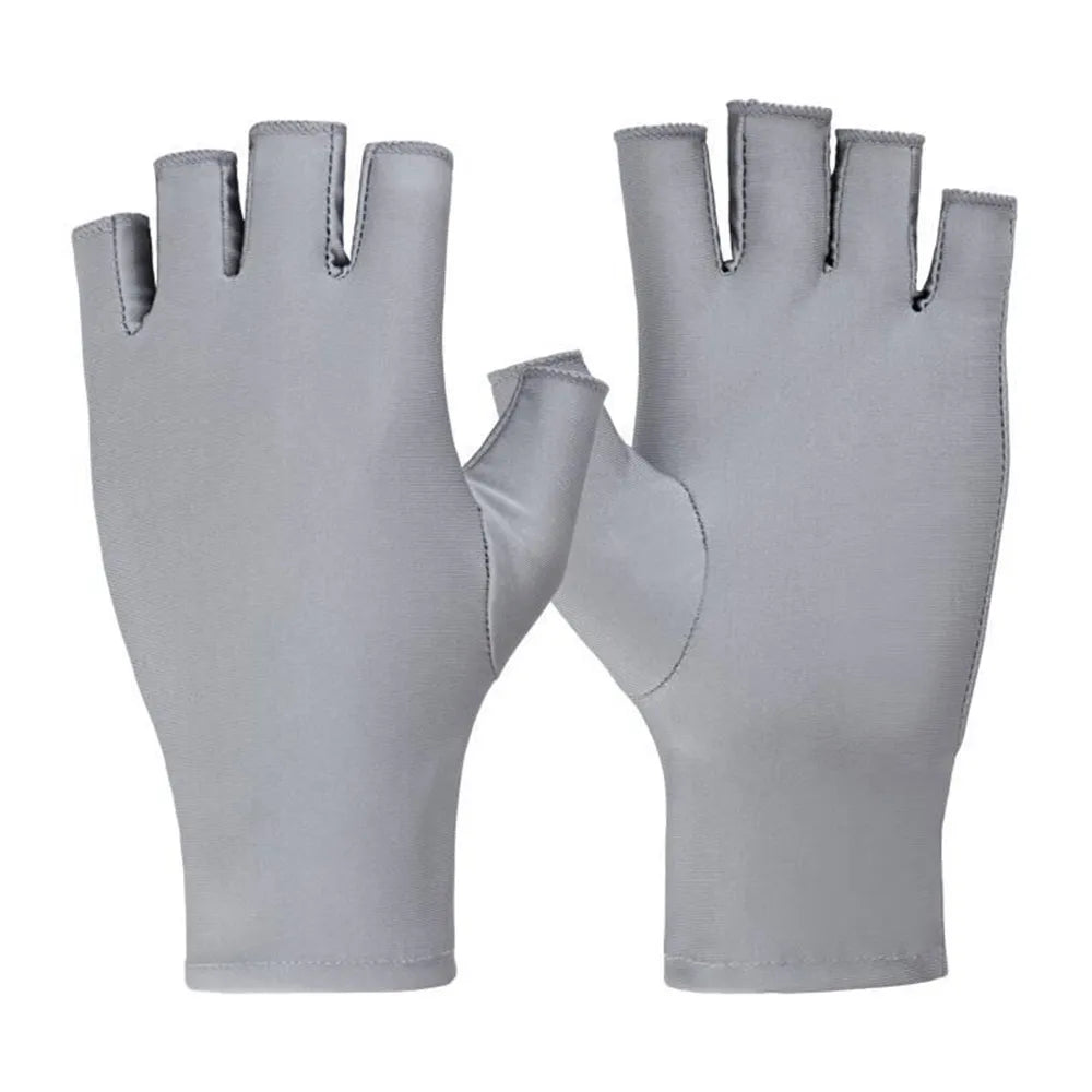 Outdoor Cycling Gloves Summer Breathable Sunscreen Gloves UV Protection Driving Gloves Non-slip Unisex Half Fingers Gloves-WAYBIKER