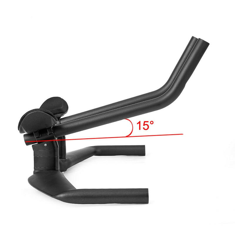 No Logo Aero Carbon Fiber Triathlon Bicycle Handlebar TT Bar HB095 15 Degrees Regardless Of Left And Right Arms-WAYBIKER