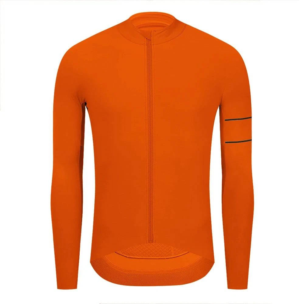 YKYWBIKE Men's Cycling Jersey Autumn 10-20°C Thermal Fleece Bicycle Jacket Long Sleeve Winter Warm Road Bike Jersey MTB Pro-WAYBIKER