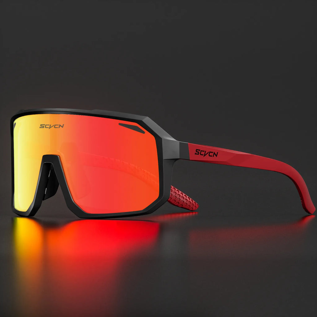 SCVCN Trend color lens sunglasses men's driving bicycle glasses women's leisure sports hiking glasses UV400 protective glasses-WAYBIKER