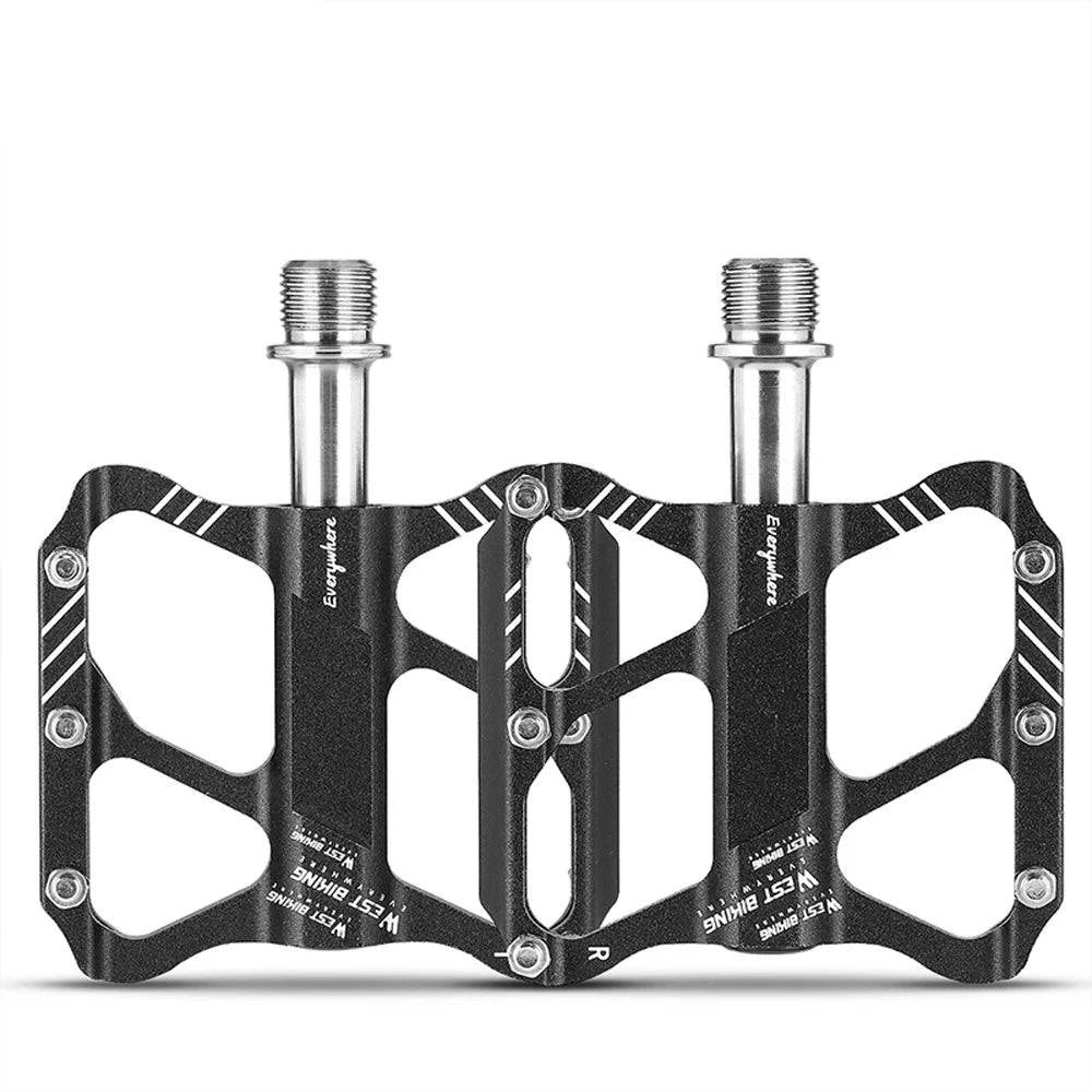 Ultralight Aluminum Alloy Bicycle Pedals 3 Bearings Bike Pedals AntiSlip Waterproof Flat Wide Bike Pedals Cycling Accessories-WAYBIKER