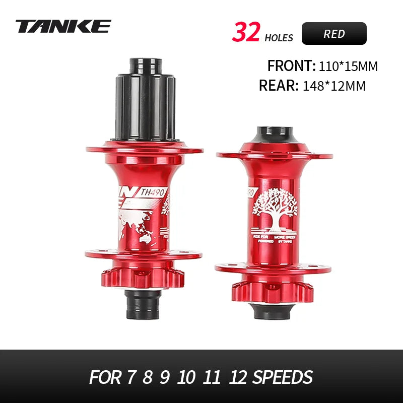 TANKE-Boost 12x148,15x110,Aluminum Bicycle Hub,32 Holes 120 Clicks 4Bearing MTB Mountain Bike Disc Brake Hub HG MS XD 8-12 Speed
