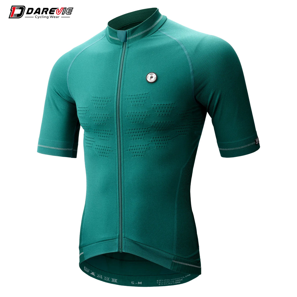 DAREVIE Cycling Jersey Compression Seamless Cycling Shirt Breathable Quick Dry Man Cycling Maillot Reflective Unsex MTB Jersey-WAYBIKER