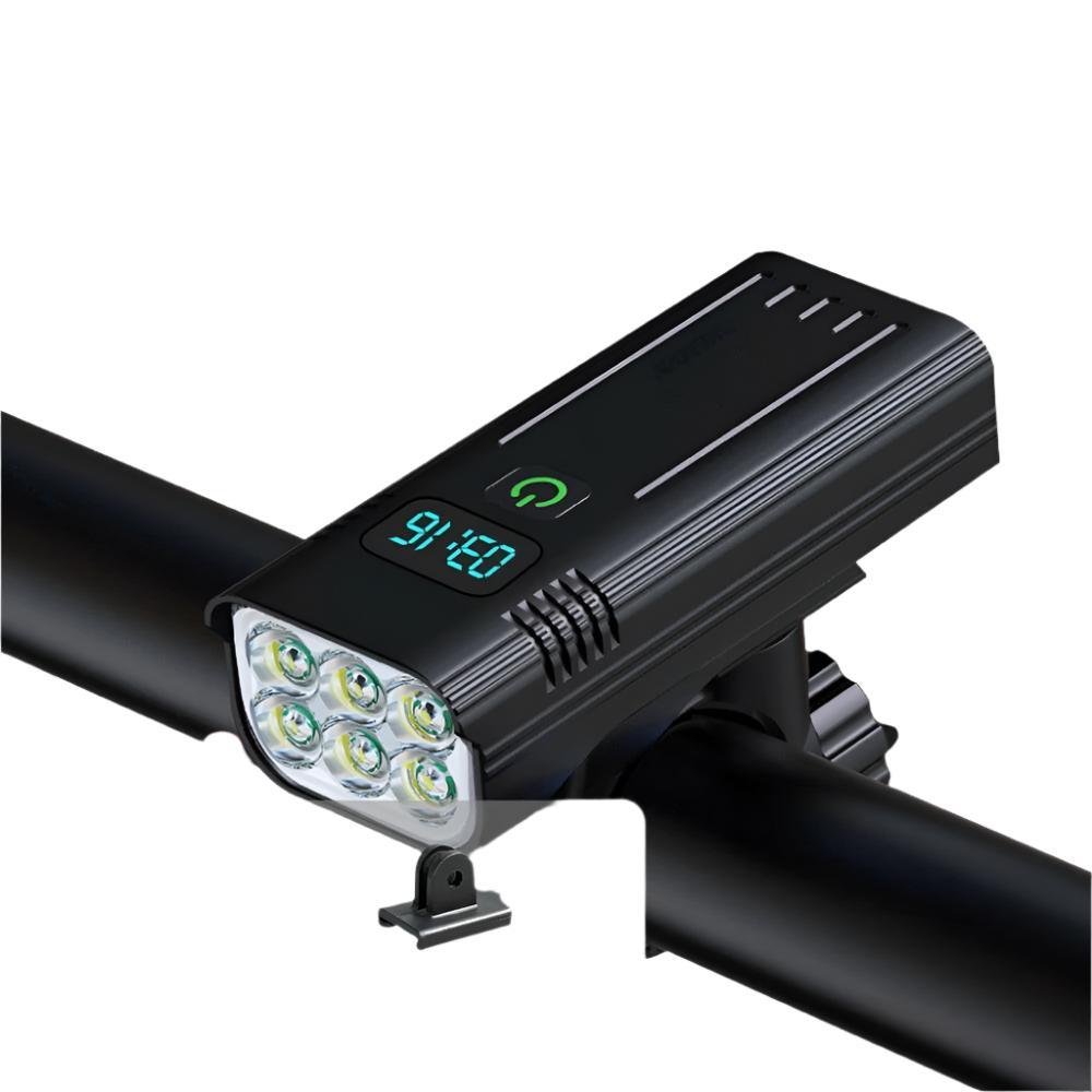 NATFIRE 10000mAh Bicycle Light with Digital Battery Indicator USB Rechargeable Bike Light Set 8 LED Flashlight-WAYBIKER